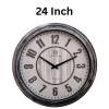 Heritage 24 Inch Big Time Gray Wall Clock