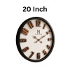 Heritage 20 Inch Albino Brown Blue Wall Clock