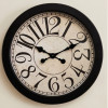 Heritage 24 Inch Letex Black Wall Clock