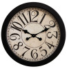 Heritage 24 Inch Letex Black Wall Clock