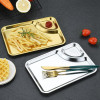 Stainless Steel Golden Serving Plate Premium Dining & Serving Tray