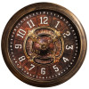 Heritage 24 Inch Letex Brown Wall Clock