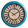 Heritage 24 Inch Letex Blue Wall Clock