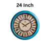 Heritage 24 Inch Letex Blue Wall Clock