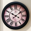 Heritage 18 Inch Sunrise Plain Roman Burgundy Wall Clock