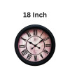 Heritage 18 Inch Sunrise Plain Roman Burgundy Wall Clock