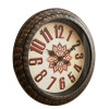 Heritage 18 Inch Sunrise Plain Numeric Burgundy Wall Clock