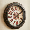Heritage 18 Inch Sunrise Plain Numeric Burgundy Wall Clock