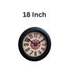 Heritage 18 Inch Sunrise Plain Floral Burgundy Wall Clock