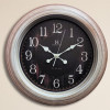Heritage 18 Inch Sunrise Plain Rustic Silver Wall Clock