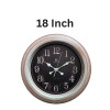 Heritage 18 Inch Sunrise Plain Rustic Silver Wall Clock