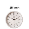 Heritage 15 Inch Sunset Plain White Wall Clock