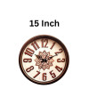 Heritage 15 Inch Sunset Plain Floral Coffee Wall Clock