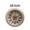 Heritage 18 Inch Sunrise 3D Beige Gold Wall Clock