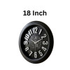 Heritage 18 Inch Sunrise 3D Black Silver Wall Clock