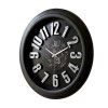 Heritage 18 Inch Sunrise 3D Black Silver Wall Clock