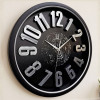 Heritage 15 Inch Sunset 3D Black Silver Wall Clock