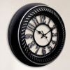 Heritage 14.25 Inch Fallow Black Gray  Wall Clock