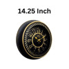 Heritage 14.25 Inch Fallow Black Gold Wall Clock