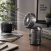 6 in 1 Portable Outdoor LED Camping Lantern with Fan Solar Rechargeable Power Bank Light