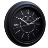 Heritage 10.75 Inch Dream Silver Black Wall Clock