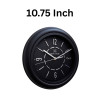 Heritage 10.75 Inch Dream Silver Black Wall Clock