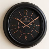 Heritage 10.75 Inch Dream Rose Black Wall Clock