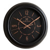 Heritage 10.75 Inch Dream Rose Black Wall Clock