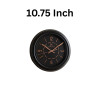 Heritage 10.75 Inch Dream Rose Black Wall Clock