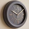Heritage 10.75 Inch Dream Silver Gray Wall Clock