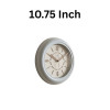 Heritage 10.75 Inch Dream Light Silver Gray Wall Clock