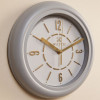 Heritage 10.75 Inch Dream Light Gray Gold Wall Clock