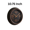 Heritage 10.75 Inch Titan Black Copper Wall Clock