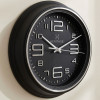 Heritage 10.75 Inch Titan Black Silver Wall Clock