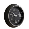 Heritage 10.75 Inch Titan Black Silver Wall Clock