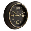 Heritage 10.75 Inch Titan Black Gold Wall Clock