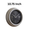Heritage 10.75 Inch Titan Silver Wall Clock