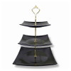 Melamine Square Black 3 Tier Cake Stand