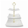 Melamine Square Cream 3 Tier Cake Stand