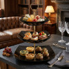 Melamine Square Black 3 Tier Cake Stand With Printed Box
