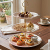 Melamine Round Pink Marbled 3 Tier Cake Stand With Printed Box