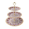 Melamine Round Paisley Pattern 3 Tier Cake Stand With Printed Box