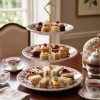 Melamine Round Paisley Pattern 3 Tier Cake Stand With Printed Box