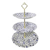 Melamine Round Stone Pattern 3 Tier Cake Stand With Printed Box