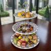 Melamine Round Mandalic Pattern 3 Tier Cake Stand With Printed Box