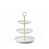 Melamine Round White 3 Tier Cake Stand With Printed Box