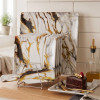 Melamine 8 PCS Black Gold Marbled Cake Set