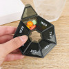 Transparent 7 Day Mini Pill Box Weekly Portable Medicine Organizer