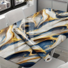 Self Adhesive Marble Sheet Blue & Gold Design