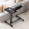 Adjustable Over Bed Table with Wheels Portable Rolling Laptop & Study Desk
